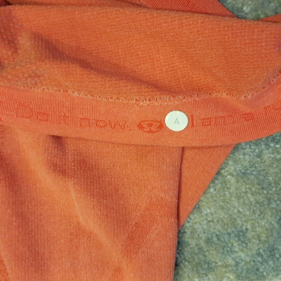 Lulu Lemon Racerback Tank Top Orange Size 4 - Picture 4 of 6